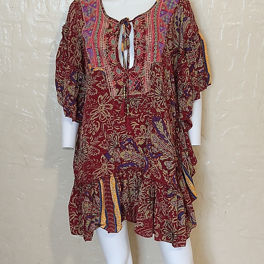 Karma highway Bohemian Gypsy tunic dress one size